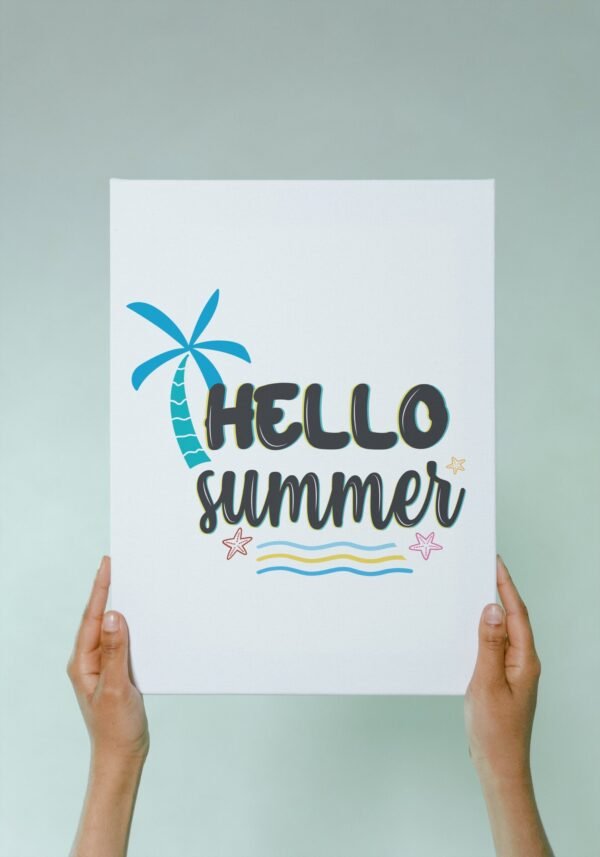 Hello Summer, Digital Art, Wall Art, Instant Download, Digital download, Home Decor - Image 2