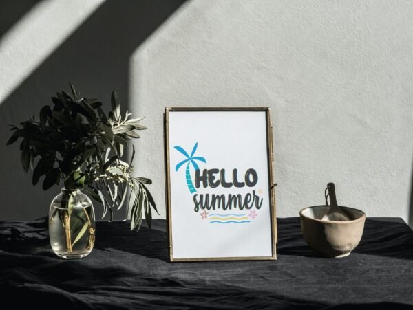 Hello Summer, Digital Art, Wall Art, Instant Download, Digital download, Home Decor - Image 3