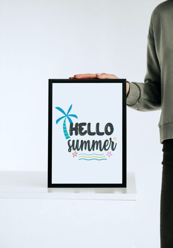 Hello Summer, Digital Art, Wall Art, Instant Download, Digital download, Home Decor - Image 7