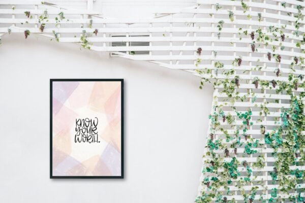 Know Your Worth, Digital Art, Wall Art, Instant Download, Digital download, Home Decor - Image 4