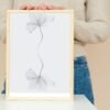 Black And White Flower, Digital Art, Wall Art, Instant Download, Digital download, Home Decor - Image 4