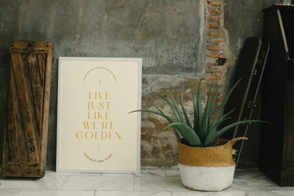 Live Just Like We Are Golden, Digital Art, Wall Art, Instant Download, Digital download, Home Decor, Office Decor - Image 3