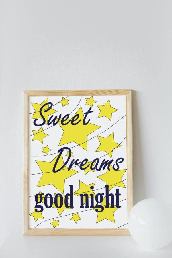 Goodnight-Sweet Dreams, Digital Art, Wall Art, Instant Download, Digital download, Home Decor - Image 2