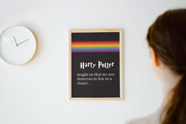 Harry Potter taught us that no one deserves to live in a closet, Digital Art, Wall Art, Instant Download, Digital download, Home Decor