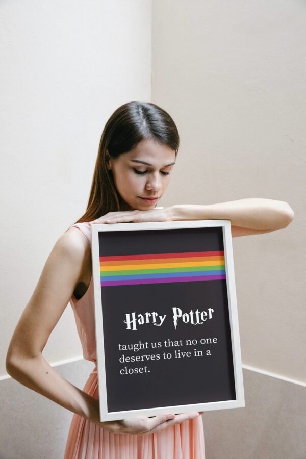 Harry Potter taught us that no one deserves to live in a closet, Digital Art, Wall Art, Instant Download, Digital download, Home Decor - Image 6