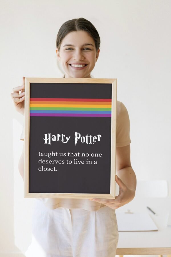 Harry Potter taught us that no one deserves to live in a closet, Digital Art, Wall Art, Instant Download, Digital download, Home Decor - Image 8