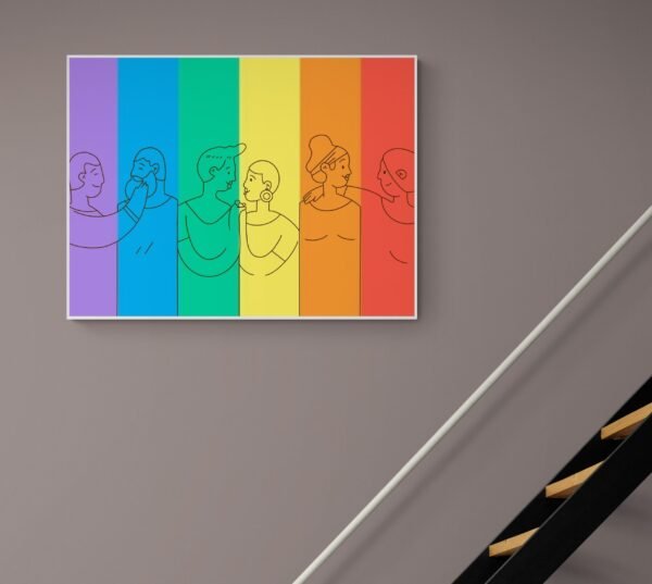 Pride Wall Decor, Rainbow Wall Art, LGBT Pride Poster, Printable Wall Art, Digital Download - Image 4