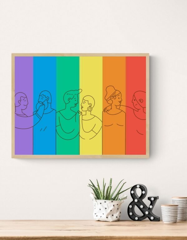 Pride Wall Decor, Rainbow Wall Art, LGBT Pride Poster, Printable Wall Art, Digital Download - Image 5
