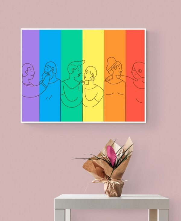 Pride Wall Decor, Rainbow Wall Art, LGBT Pride Poster, Printable Wall Art, Digital Download - Image 6